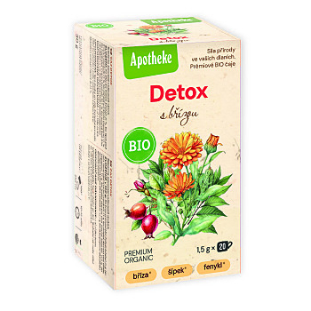 APOTHEKE Detox s břízou čaj BIO 20 sáčků (Bylinné čaje) - Přírodní, BIO