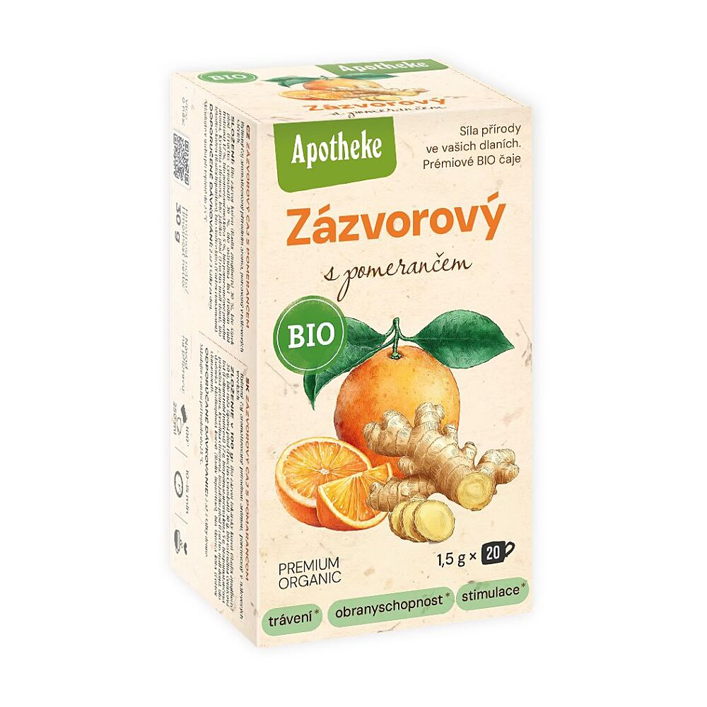 Apotheke BIO Zázvorový s pomerančem čaj 20x1.5g
