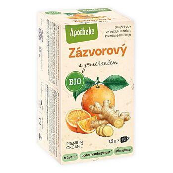 APOTHEKE Zázvorový s pomerančem čaj BIO 20 sáčků (Ovocné čaje) - BIO