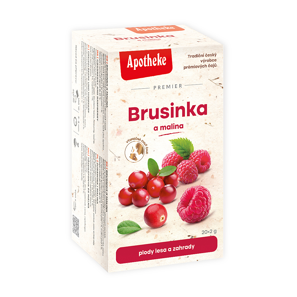 Apotheke Brusinka a malina čaj 20x2g