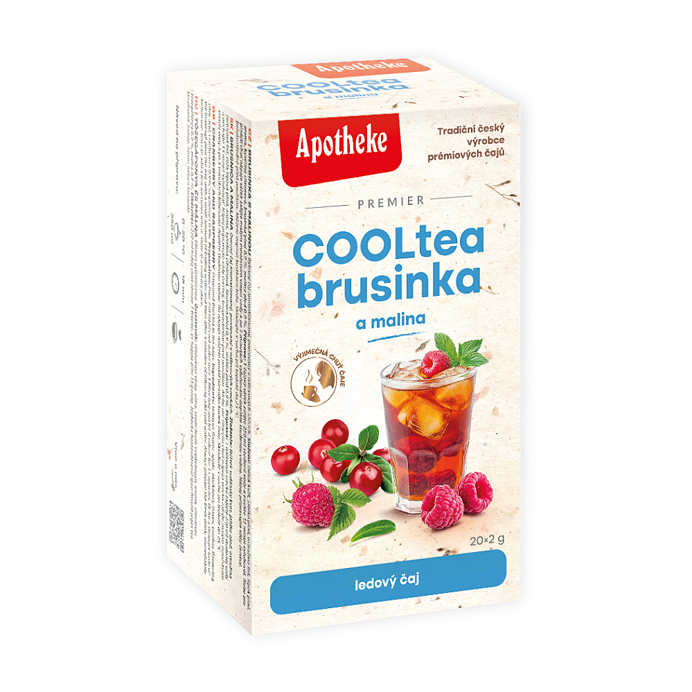 APOTHEKE Cool tea brusinka s malinou 20 sáčků