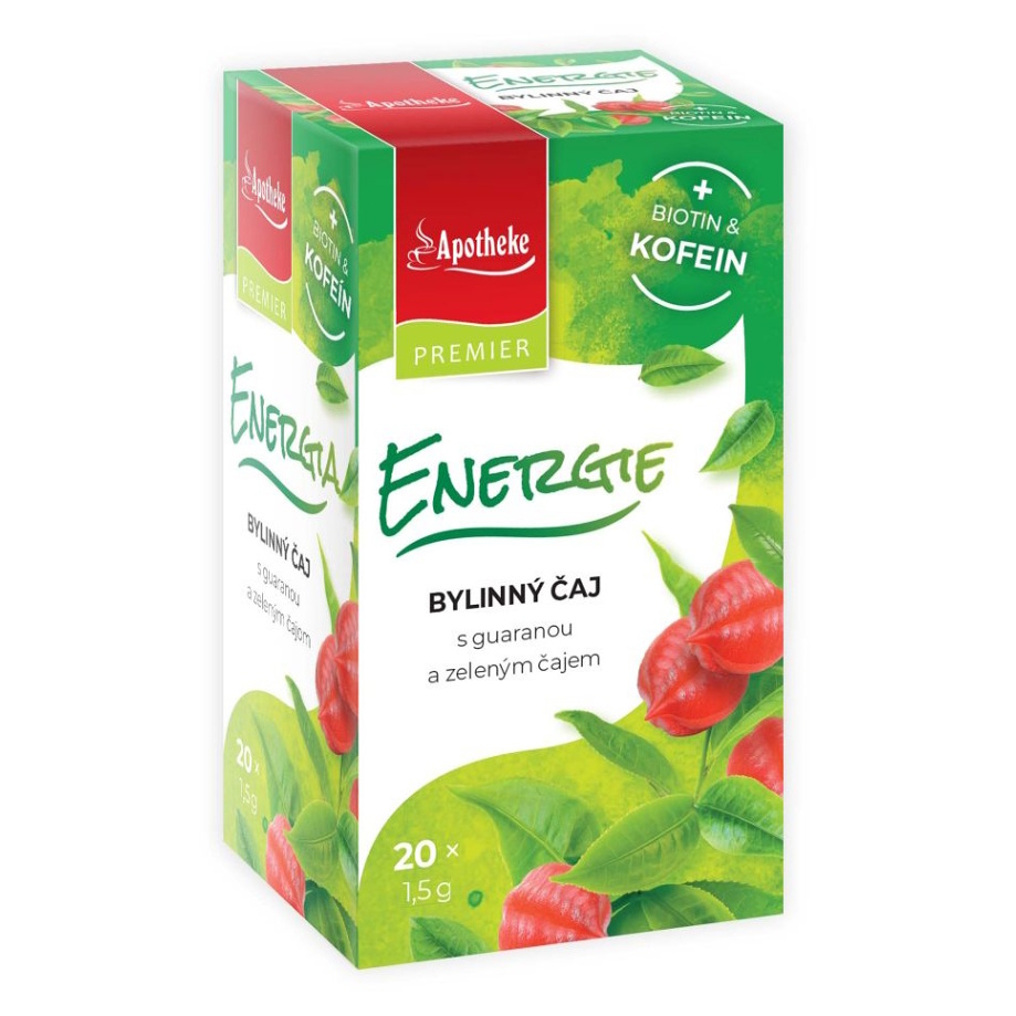 E-shop APOTHEKE Energie biotin a kofein bylinný čaj 20 sáčků