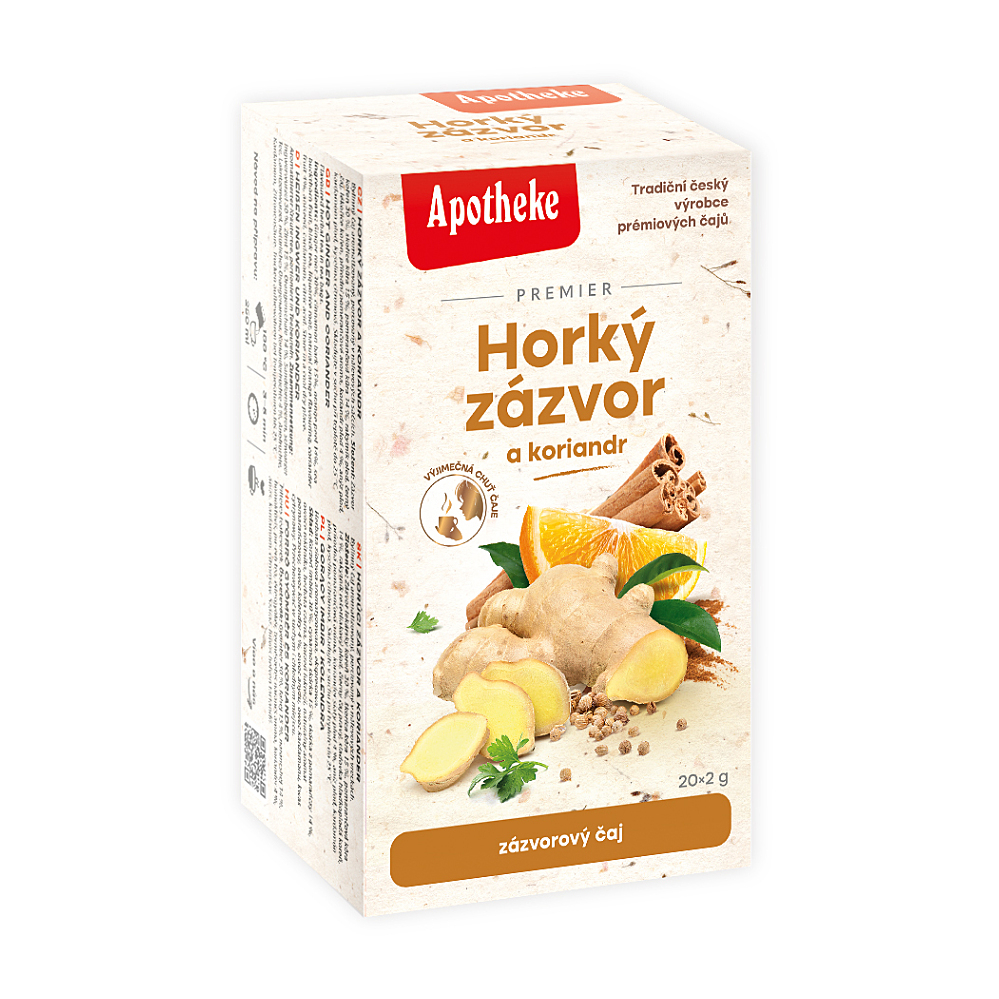 Apotheke Horký zázvor a koriandr čaj 20x2g koupíte na Lekarna.cz