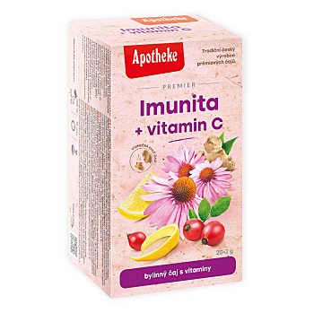 APOTHEKE Premier imunita a vitamin C čaj 20 sáčků (Bylinné čaje) - Přírodní