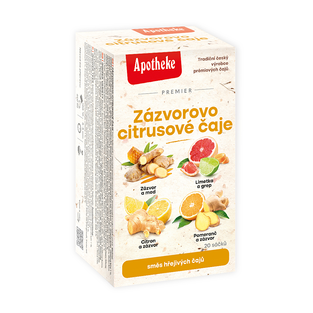 Apotheke Premier Zázvorovo citrusové čaje 20 sáčků koupíte na Lekarna.cz