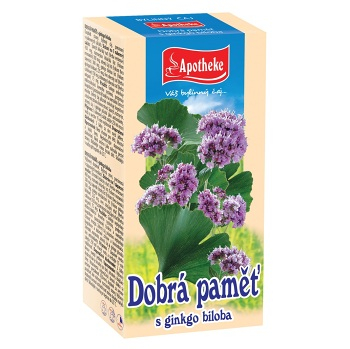 APOTHEKE Pro dobrou paměť s ginkgo bilobou čaj 20 sáčků (Bylinné čaje) - Jednodruhové, Bylinné