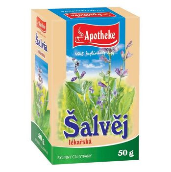 APOTHEKE Sypaný čaj Šalvěj lékařská 50 g (Bylinné čaje) - Jednodruhové, Bylinné