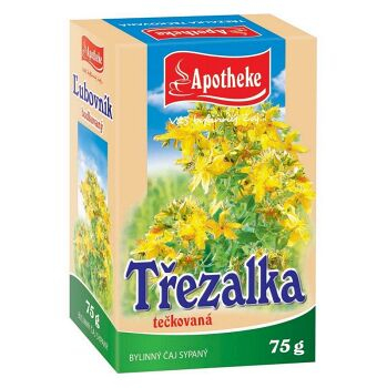 APOTHEKE Třezalka tečkovaná nať sypaný čaj 75 g (Bylinné čaje) - Bylinné, Jednodruhové