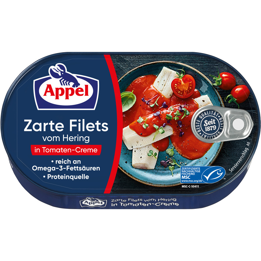 E-shop APPEL Filety ze sleďů v rajčatové omáčce 200 g