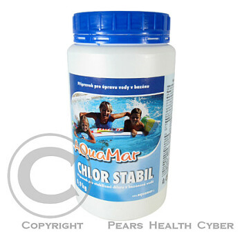 AQuaMar - Chlor Stabil 0,9 kg (Bazénová chemie s chlórem) - S chlórem