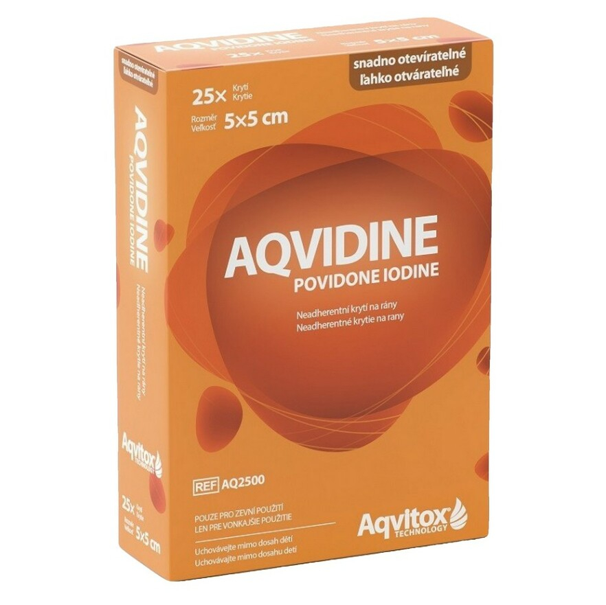 E-shop AQVIDINE Povidone Iodine 5 x 5 cm 25ks