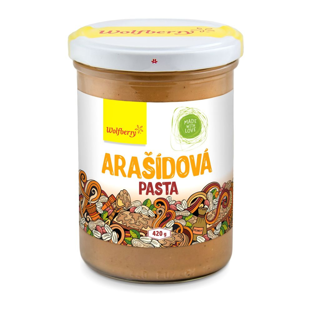 Levně WOLFBERRY Arašídová pasta 420 g
