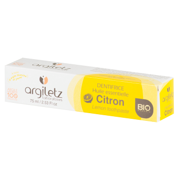 ARGILETZ Zubní pasta Bio s bílým a žlutým jílem Citron 75 ml