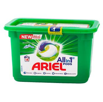 ARIEL All-in-1 Mountain Spring 14 ks (Prací kapsle, tablety)