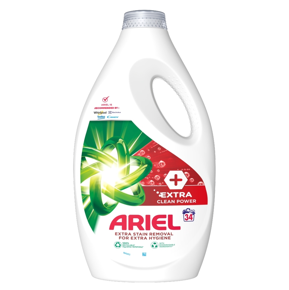 Levně ARIEL +Extra Clean Power Tekutý prací gel 34 praní 1,7 l