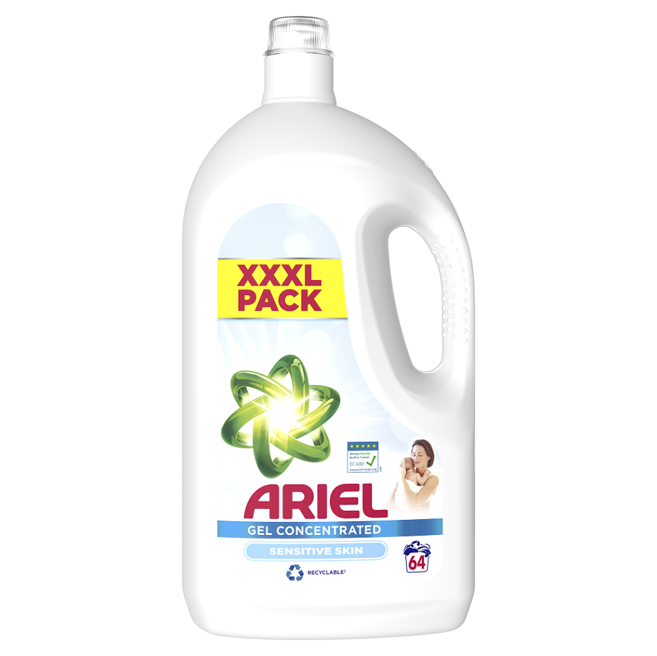 ARIEL Sensitive Prací gel 64 praní 3,52 l