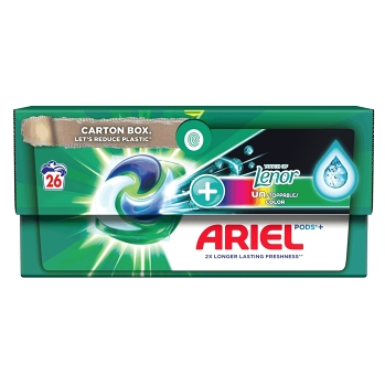 ARIEL All-in-1 +Touch Of Lenor Unstoppables Kapsle na praní Color 26 PD