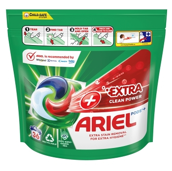 ARIEL Extra Clean All-in-1 PODS Kapsle Na Praní 36 kusů