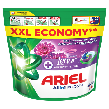 ARIEL Kapsle na praní Plus Amethyst 38 praní (Prací kapsle, tablety)