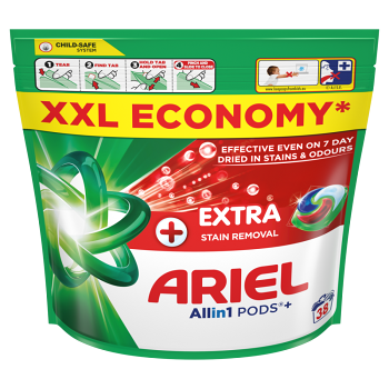 ARIEL Kapsle na praní Plus Extra Stain 38 praní (Prací kapsle, tablety)