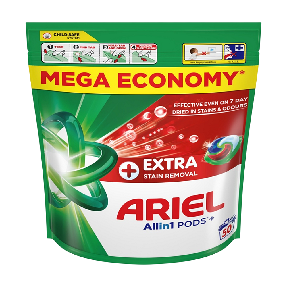 Ariel Extra Clean Allin1 kapsle na praní 50 ks