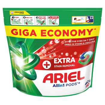 ARIEL Kapsle na praní Plus Extra Stain 60 praní (Prací kapsle, tablety)