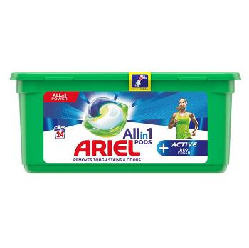 ARIEL kapsle Allin1 Pods + Active Odor Defense 24 PD