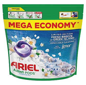 ARIEL Kapsle na praní Fresh Breeze of Greek Island 60 praní (Prací kapsle, tablety)