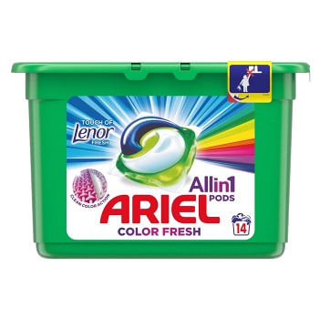 ARIEL Allin1 Pods Touch Of Lenor Fresh Color Kapsle na praní 14 praní