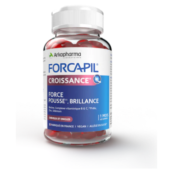 FORCAPIL Croissance gummies malina 60 kusů (Vitamíny na vlasy) - Vícesložkové