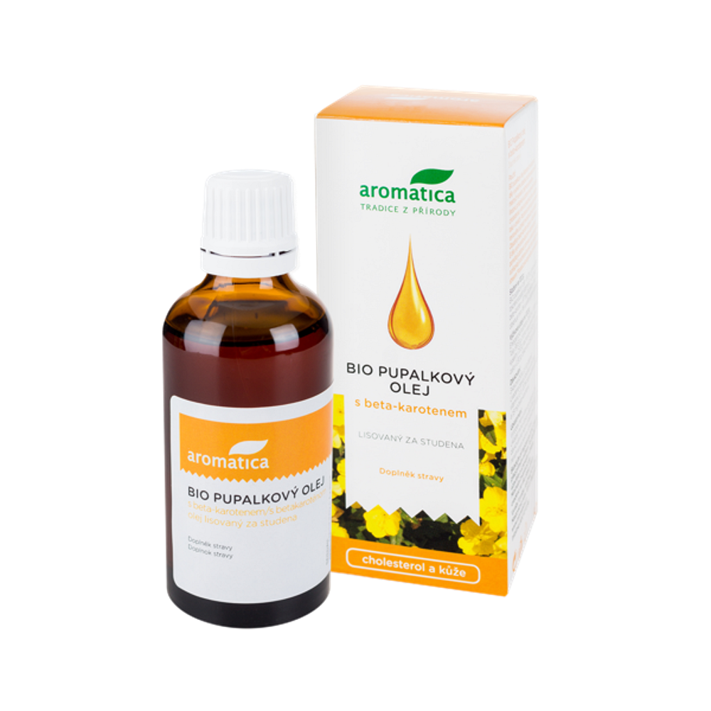Levně AROMATICA Pupalkový olej s beta-karotenem a vitamínem E 50 ml