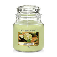 YANKEE CANDLE Lime & coriander aromatická svíčka classic střední 411 gramů