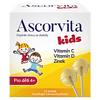 ASCORVITA Kids lízátka pro děti 12kusů