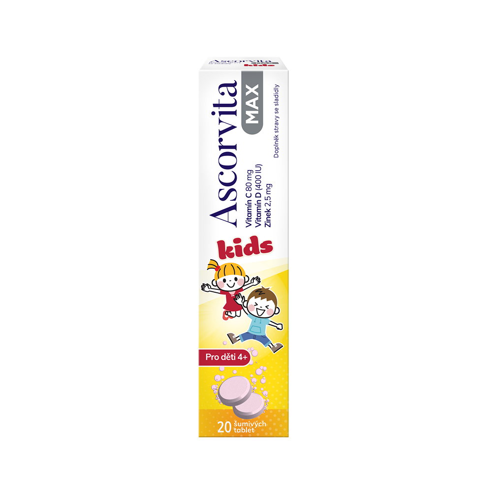 ASCORVITA Max Kids 20 šumivých tablet