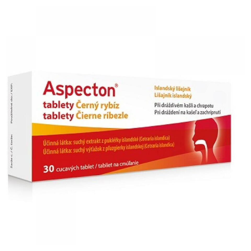 SENIMED Aspecton tablety na kašel černý rybíz 30 ks