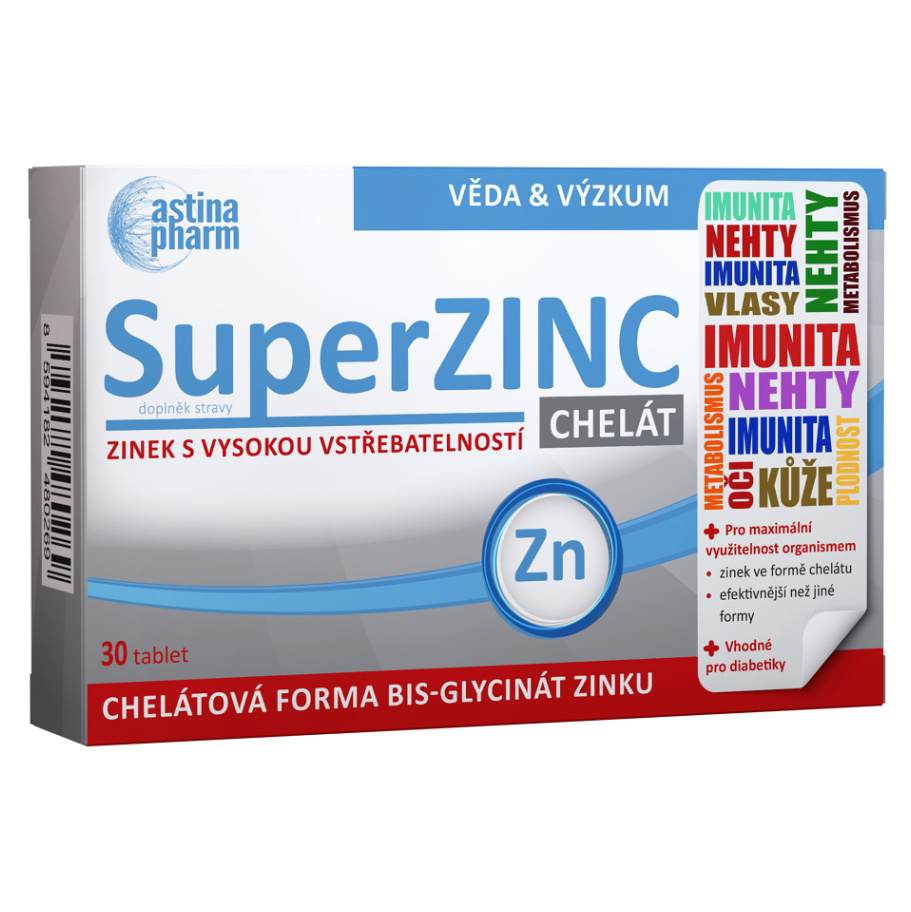 Levně ASTINA SuperZinc chelát 30 tablet