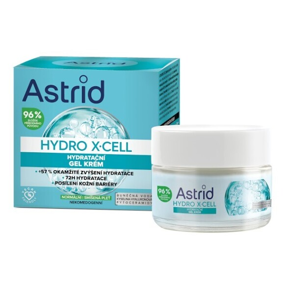 Levně ASTRID Hydro X-Cell Hydratační gel krém pro normální až smíšenou pleť 50 ml