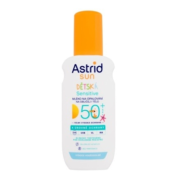 ASTRID Sun Sensitive Dětské mléko ve spreji na opalování OF50+ 150 ml