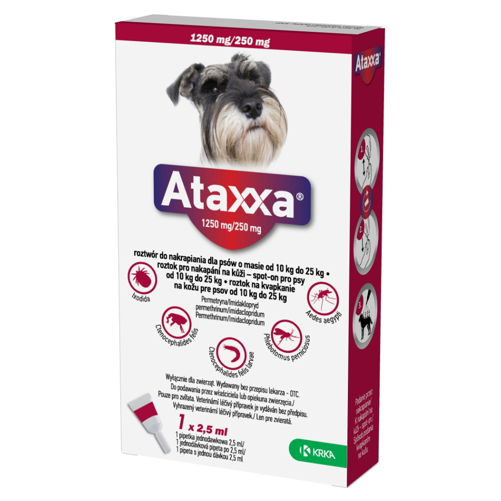 E-shop ATAXXA Spot-on Dog L 1250mg/250mg 2,5 ml 1 pipeta