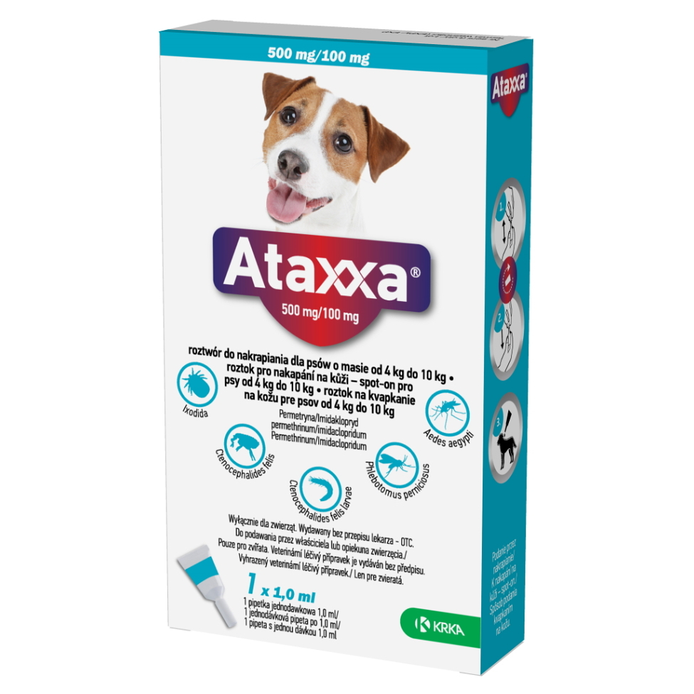 ATAXXA Spot-on Dog M 500mg/100mg 1 ml 1 pipeta