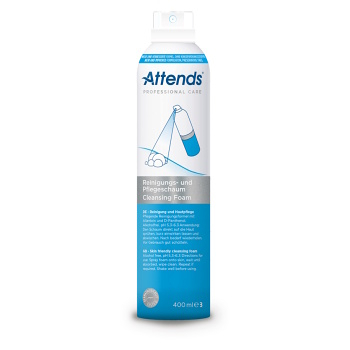 ATTENDS Čistící pěna pro inkontinenci pacientů 400 ml (Inkontinenční kosmetika a pomůcky) - Čistící, Antibakteriální, Hypoalergenní