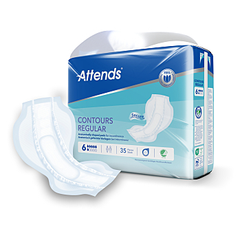 ATTENDS Contours 6 vložná plena 35 kusů (Inkontinenční vložné pleny)