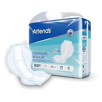 ATTENDS Contours 8 vložná plena 28 kusů (Inkontinenční vložné pleny)