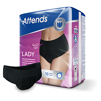 ATTENDS Lady Discreet 3 absorpční kalhotky M 10 kusů (Inkontinenční kalhotky natahovací)