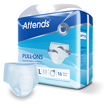 ATTENDS Pull-Ons plus 6 absorpční kalhotky XL 16 kusů (Inkontinenční kalhotky natahovací)