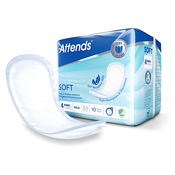 ATTENDS Soft 4 vložné pleny maxi 10 kusů (Inkontinenční vložné pleny)