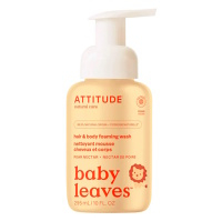 ATTITUDE Baby leaves dětská mycí pěna 2 v 1 s vůní hruškové šťávy 295 ml