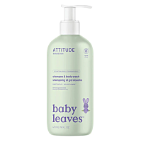 ATTITUDE Baby leaves dětské tělové mýdlo a šampon 2v1 s vůní sladkého jablka 473 ml