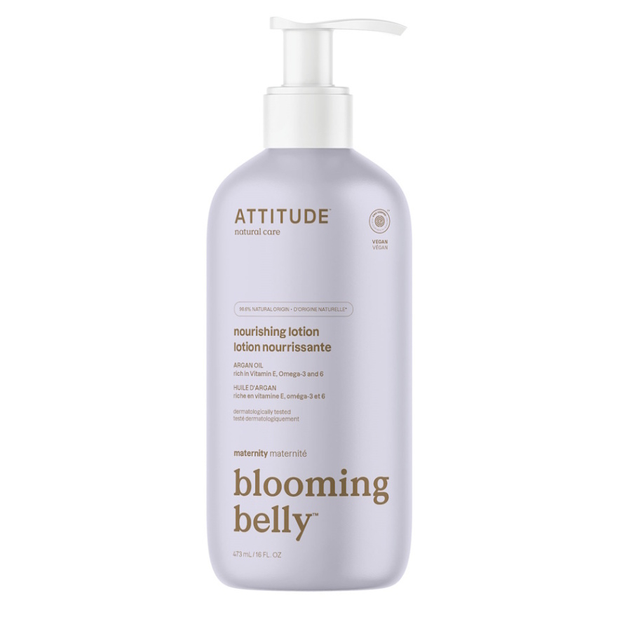E-shop ATTITUDE Blooming Belly přírodní vyživující tělové mléko nejen pro těhotné s arganem 473 ml