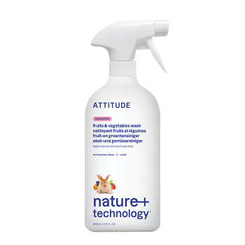 ATTITUDE Čistič na ovoce a zeleninu bez vůně s rozprašovačem 800 ml (Ekologické úklidové prostředky) - Čistící